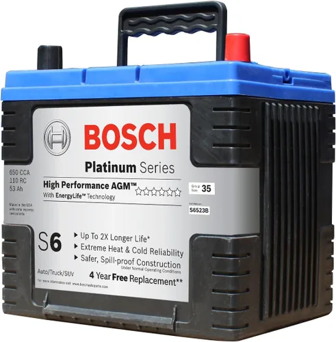 Vista 4 de Bosch S6523B S6, batería AGM de placa plana