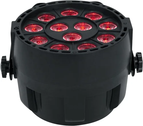 Vista 5 de (4) Rockville RockPAR TRI LED RGB Compact Par Can Pro DJ DMX Wash Light+Remote Black Bundle con (3) cables de iluminación RDX3M10 DMX y cable