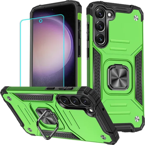 Vista 10 de HNHYGETE Funda para Samsung S23 con protector de pantalla HD: [grado militar de 20 pies probada en caídas] Funda protectora a prueba de golpes