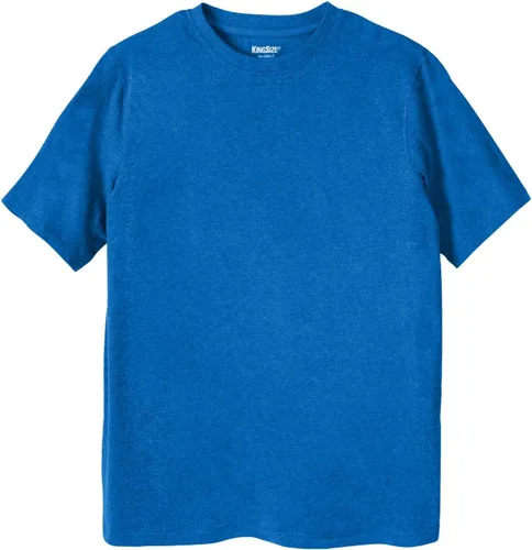 Vista 35 de KingSize Big & Tall - Camiseta ligera, sin encogimiento, con cuello redondo para hombre Gris Caliente Carbón