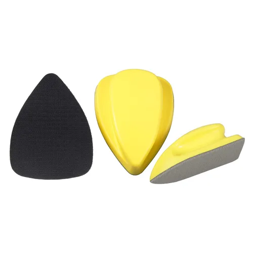 Vista 12 de SPEEDWOX Paquete de 3 bloques de lijado de mano de 1 pulgada, mini almohadilla de lijado de gancho y bucle, placa de respaldo de gancho
