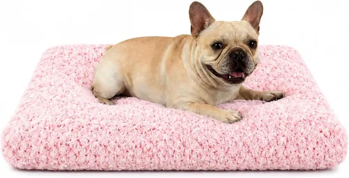 Vista 24 de Cama para perro de tamaño mediano, alfombra lavable de felpa para mascotas Negro
