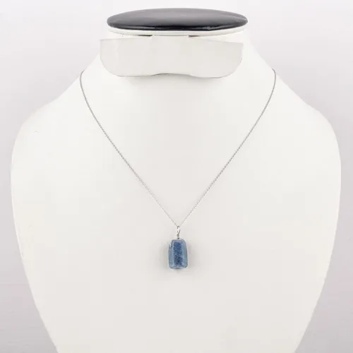 Vista 5 de Collar con colgante de piedras preciosas múltiples crudas