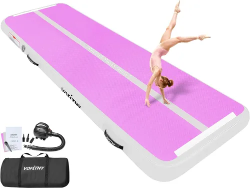 Vista 12 de VOFiTNY Colchoneta inflable de gimnasia con bomba para entrenamiento