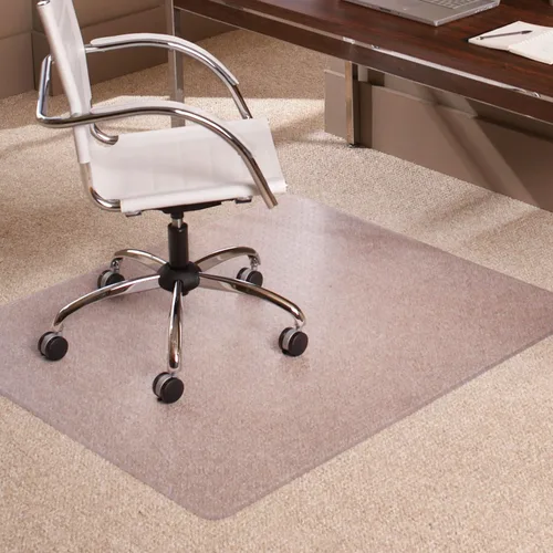 Vista 8 de Alfombras para sillas de pelo bajo, 45 x 53 pulgadas con borde, vinilo transparente