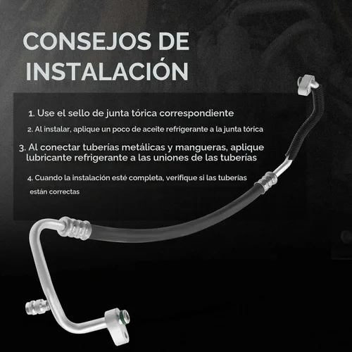 Vista 6 de A-Premium Manguera de línea de descarga de A/C compatible con Toyota Highlander