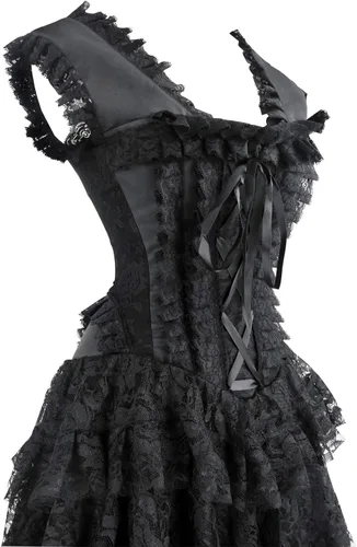 Vista 3 de Kimring - Vestido de corsé estilo victoriano steampunk para mujer disfraz de cancán o bailarina