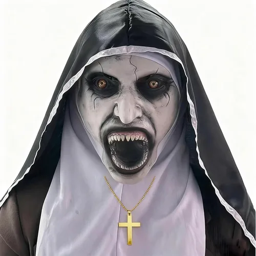 Vista 6 de Adults Halloween Scary Zombie Vampire Mask - Reusable With Adjustable Earloops, Washable Printing