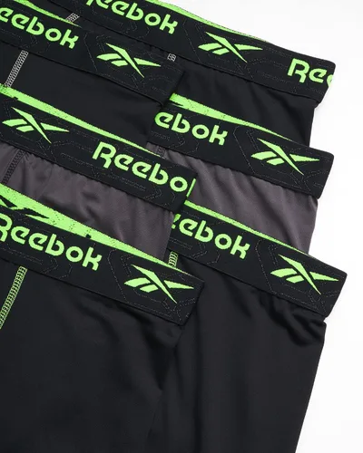 Vista 2 de Reebok Ropa interior para hombre, calzoncillos tipo bóxer de alto rendimiento (paquete de 6)