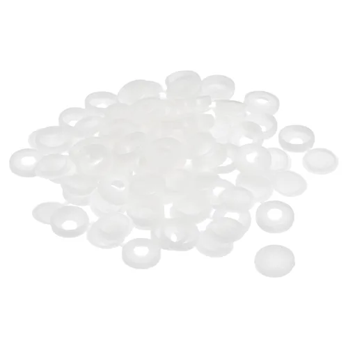 Vista 18 de uxcell 100 tapas de rosca con bisagras de 0.118 pulgadas (0.118 in), cubiertas de plástico para tornillos plegables para arandela, cubierta