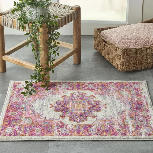 Vista 22 de Nourison Passion Alfombra marfil/negro, de 2 pies 2 pulgadas x 10 pies, fácil de limpiar, no desprende pelo, para habitación, sala, comedor, cocina