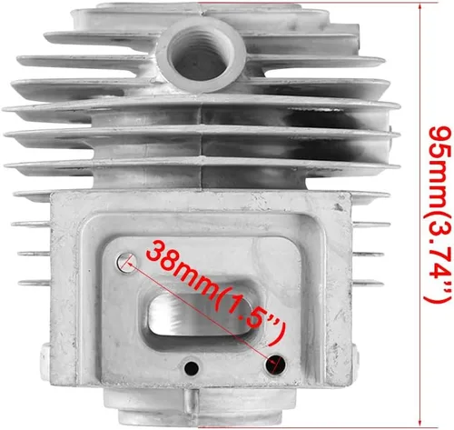 Vista 3 de Kit de anillo de pistón de cilindro de diámetro grande de 1.57 pulgadas para motor de 2 tiempos, 43 cc, 47 cc, 49 cc, mini, ATV, 4 ruedas