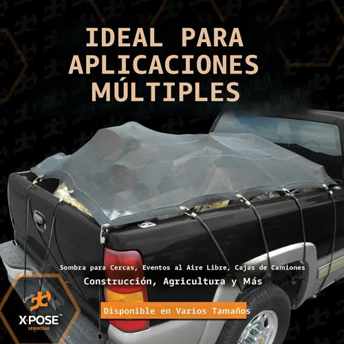 Vista 7 de Xpose Safety Lona de malla resistente, 4 x 10 pies, cubierta protectora negra multiusos con flujo de aire, uso para amarres, sombra, vallas, toldos