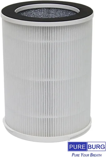 Vista 4 de PUREBURG Filtros de repuesto compatibles con SilverOnyx KJ100F-Q01 KJ100F-Q02 purificador de aire portátil de 3 velocidades con correa, paquete