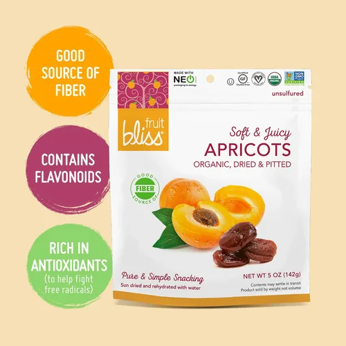 Vista 4 de Albaricoques turcos sin sulfatar – Bocadillos orgánicos de frutas secas de albaricoques – Snacks saludables para aperitivos sobre la marcha