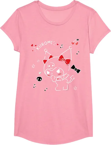 Vista 61 de Kuromi Camiseta Mischievous Tee Shirt Negro