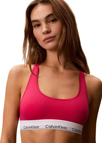 Vista 41 de Calvin Klein Bralette moderno de algodón elástico V-Day sin forro Gris Caliente