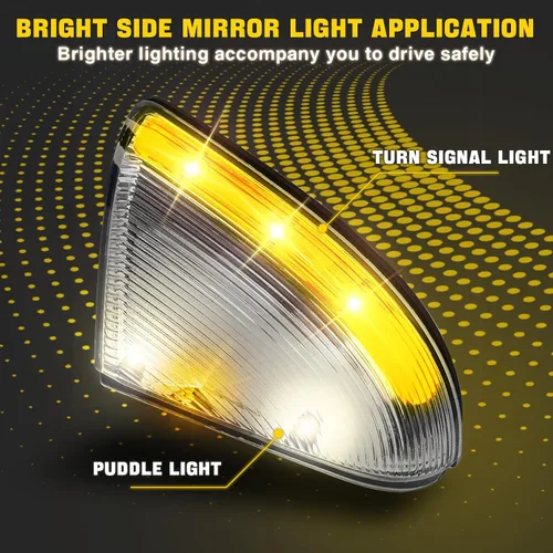 Vista 3 de Bombilla LED para espejo lateral, bombilla de señal de giro, cubierta de lente para Dodge Ram 1500 2009-2011 2012 2013 2014 2015 2016 2017 2018 Ram