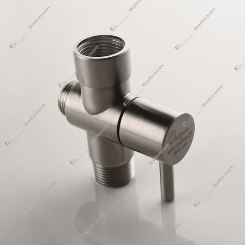 Vista 6 de Pulverizador de bidé de mano de níquel cepillado, rociador de pañales de acero inoxidable calificado Shattaf Juego completo para bidé inodoro baño