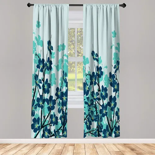 Vista 31 de Lunarable Cortinas con estampado de madera, madera natural rústica con rayas, patrón abstracto ovalado, tema de carpintería, tratamientos