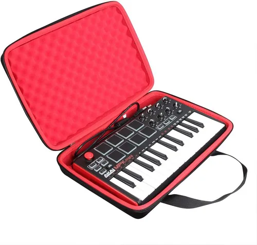 Vista 7 de Hermitshell Estuche de viaje duro para Akai Professional MPK Mini MK3 25 Teclas USB MIDI Teclado Controlador (negro)