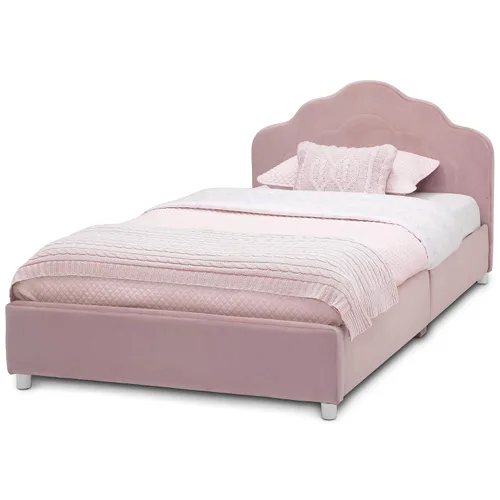 Vista 4 de Delta Children Cama individual tapizada, rosa Rosa rosado