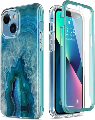 Vista 10 de Esdot Funda protectora para iPhone 13 Mini con protector de pantalla integrado, protección de grado militar con diseños de moda para mujeres