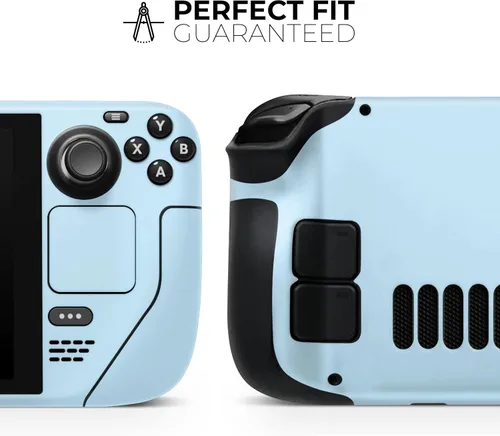 Vista 2 de Design Skinz - Compatible con Steam Deck - Calcomanía protectora de vinilo extraíble resistente a los arañazos - Color pastel azul bebé