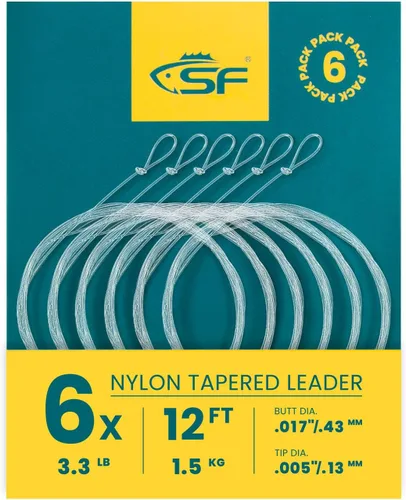 Vista 48 de SF Hand Tied Loop Fly Fishing Tapered Leader Freshwater Trout
