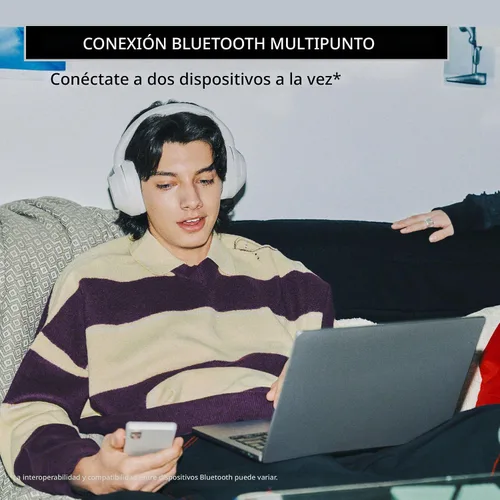 Vista 6 de Sony ULT WEAR - Auriculares Bluetooth Over-Ear con cancelación de ruido con Alexa integrado, diseño cómodo, batería de 30 horas, graves masivos