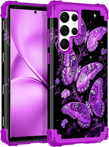 Vista 24 de LONTECT Funda para Galaxy S26 5G a prueba de golpes, 3 en 1, resistente y resistente, policarbonato duro+híbrida suave resistente de alto impacto