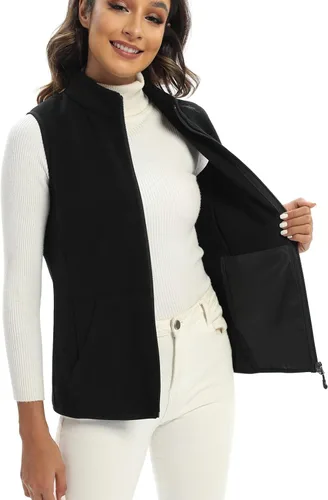 Vista 4 de Xeoxarel Chaleco de forro polar para mujer con 6 bolsillos XS-2XL