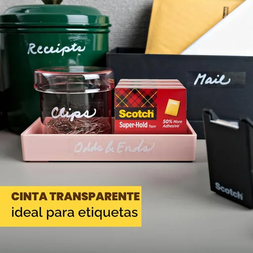 Vista 7 de Scotch Super-Hold Tape, 3/4 x 300 pulgadas, 3 rollos dispensadores