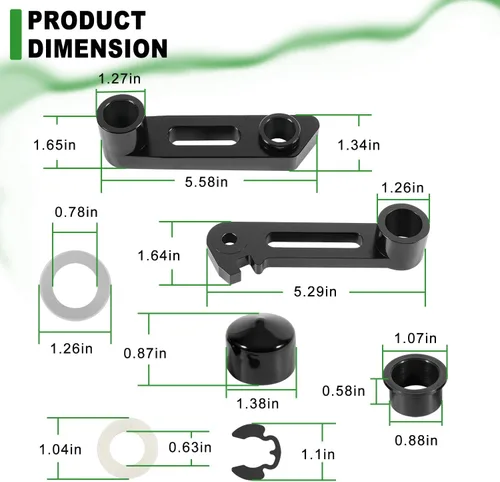 Vista 2 de Kit de reconstrucción de bujes y tensor de brazo loco de cubierta M111358 M143350 M122350 Reemplazo para modelos de tractor y cortacésped