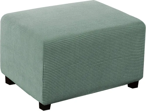 Vista 7 de Turquoize Funda otomana elástica para sofá, funda protectora para reposapiés, protector de muebles, funda rectangular suave con parte inferior