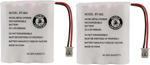 Vista 5 de Kastar Paquete de 1 batería de repuesto para Uniden BT-905 BT905 BP-905 BP905 BT-1006 BT-800 BT800 BP-800 BP800, Uniden TRU3466 TRU348 TRU3485