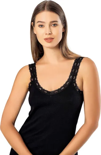 Vista 5 de VAVONNE Camiseta sin mangas tipo camisola para mujer, toda de algodón, aireada, suave y cómoda