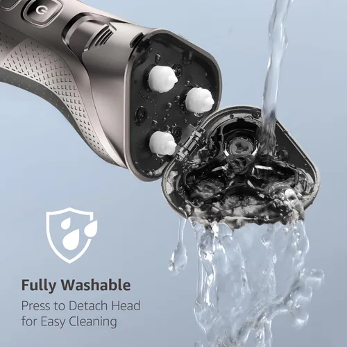 Vista 4 de Rategist Afeitadora Eléctrica Inalámbrica para Hombre: Afeitadora 3 en 1 para Barba/Nariz/Patillas - Kit de Viaje Impermeable IPX7 - Velocidad Turbo