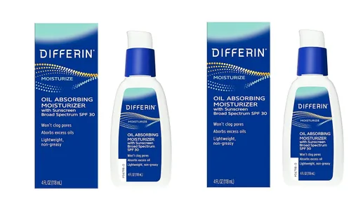 Vista 8 de Hidratante absorbente de aceite Differin con SPF 30, protector solar facial de los fabricantes del gel Differin, cuidado suave de la piel