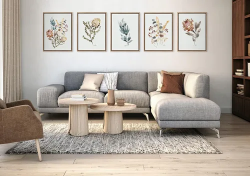 Vista 3 de Kate and Laurel Sylvie Wild Banksia - Lienzo decorativo enmarcado para pared, 18 x 24 pulgadas, arte decorativo para pared