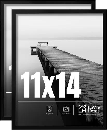Vista 19 de LaVie Home Paquete de 2 marcos de fotos 2x3, marco de exhibición 2 x 3, marco de 2x3 negro con plexiglás HD, marco de exhibición para vertical u