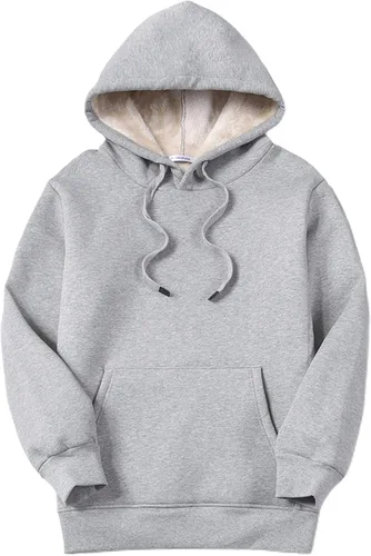 Vista 2 de Yeokou Sudaderas con capucha de invierno para mujer, sudadera de forro polar sherpa cálida y pesada