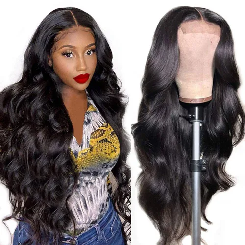Vista 7 de Pelucas de cabello humano ondulado HD de densidad 250 con encaje frontal, prearrancadas de 13 x 4, pelucas de cabello humano con baby hair, sin