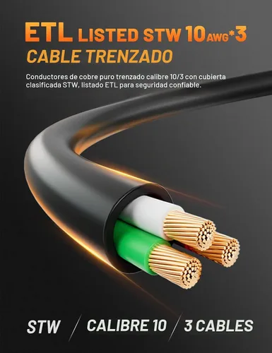Vista 6 de MECMO Adaptador de 30 amperios a 110 RV con conector de bloqueo, cable de enchufe de alimentación NEMA 5-15P a L5-30R, adaptador doméstico de 15 A