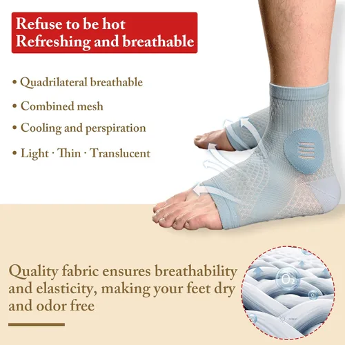 Vista 4 de 2 pares de calcetines de neuropatía para hombres y mujeres, calcetines de alivio calmante para el dolor neuropatía para mujeres, calcetines