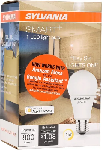 Vista 3 de LEDVANCE Sylvania Smart+ Bluetooth - Bombilla LED A19 blanca suave, compatible con Alexa, Apple HomeKit y Google Assistant, 1 paquete