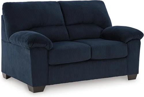 Vista 16 de Signature Design by Ashley Sofá biplaza sin montaje, 63 pulgadas, sofá ónix Onyx polyester chenille velvet, Fits 32 in doors, Anti-sag platform