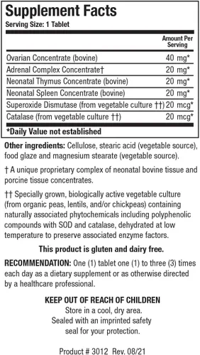Vista 2 de BIOTICS RESEARCH Fórmula de apoyo femenino de citozima F, apoya la función endocrina, salud glandular, salud de la mujer, potente actividad