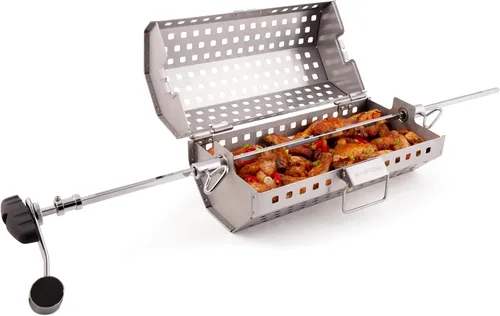 Vista 3 de Broil King 64875 Rotisserie Tumble Basket SS, Plata