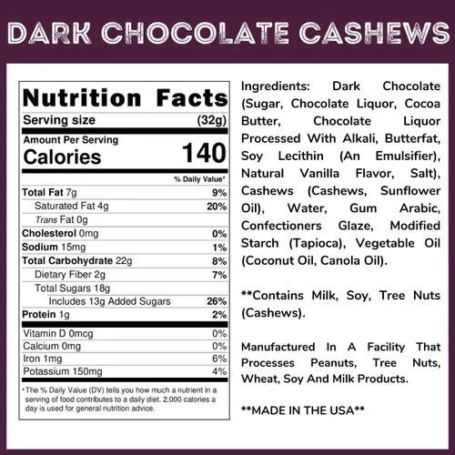 Vista 2 de WinCrest - Anacardos de chocolate oscuro (1.5 lb)